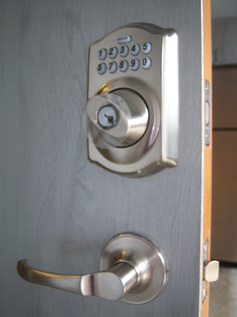 Picture of a push button lock