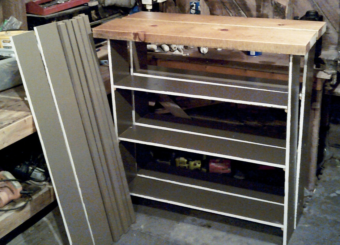 Picture of the shelves assembled