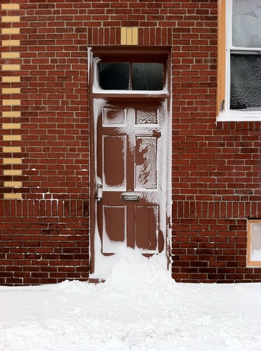 Door in the snow