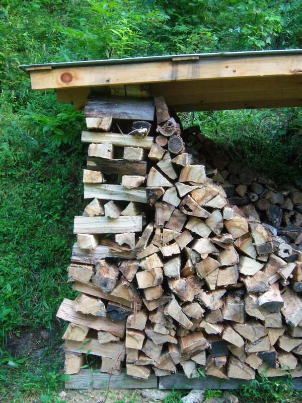 Wood shed to keep firewood dry
